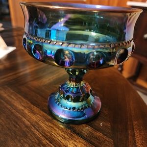 Indian glass candy dish